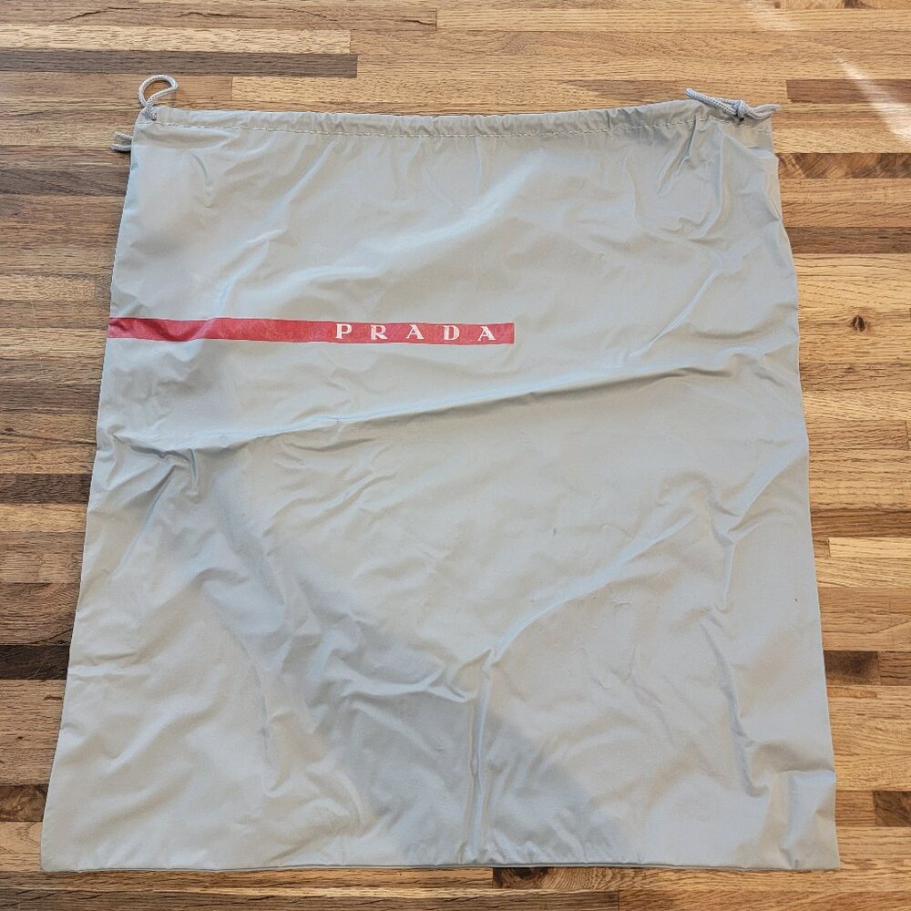 Prada Shoe Protective Cover Duster Bag/Travel Bag. with a red logo. - Picture 9 of 9